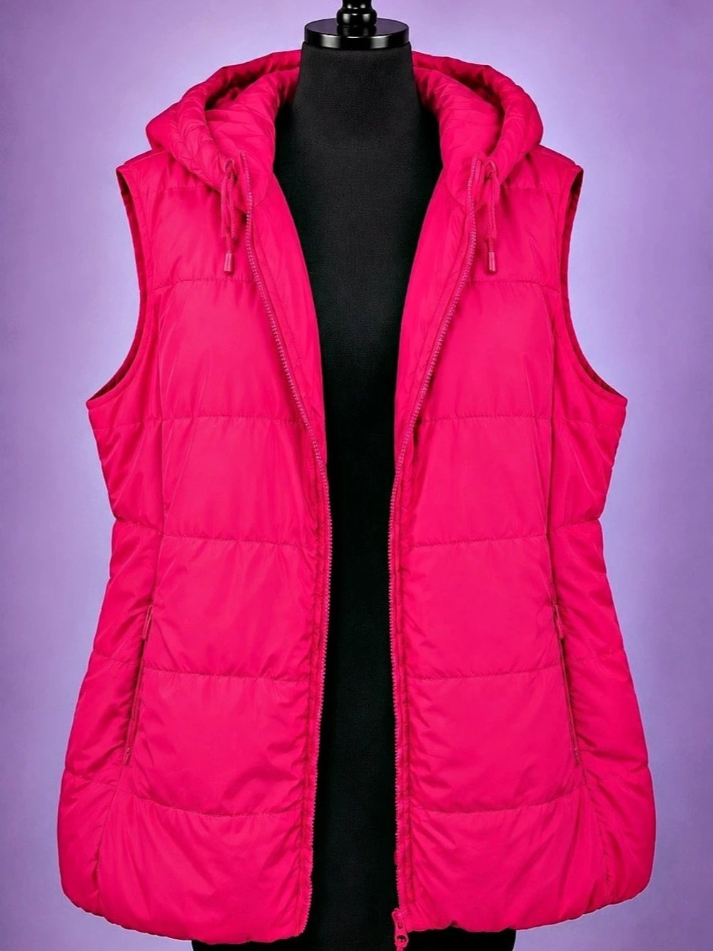 Torrid Hooded Puffer Vest Pink Size 2X